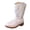 White, variant on Wxirdiow Toddler Little Boys Girls Cowboy Boots for Kids Girls Boots Comfortable Little Girls Plus Velvet Warm Long Boots For Children With Embroidery Thread Western Boots Light Pink Size,6-7 Years