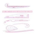 thumbnail image 2 of French Curve Ruler Curve Rulers Tailors Ruler Sewing Tools for Pattern Maker 7pcs, 2 of 8