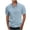 Light Blue, variant on AherBiu Mens Crewneck T-Shirts Button Casual Solid Tee Shirts for Men Linen Cotton Summer Soft Lightweight Short Sleeve Tshirts