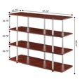 thumbnail image 4 of Convenience Concepts Designs2Go XL Highboy Four-Tier TV Stand in Cherry Wood, 4 of 5