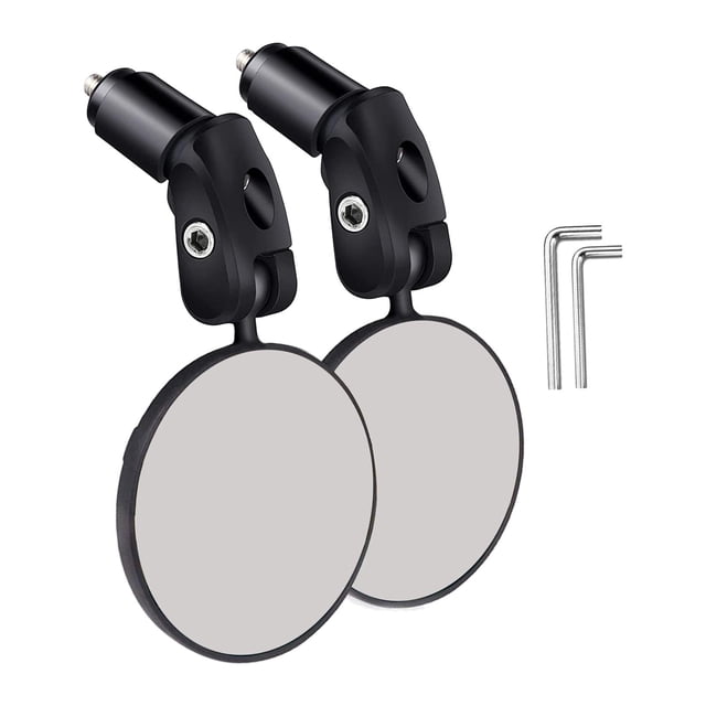 2Pcs Bike Mirror View Mirrors Adjustable Rotatable Cycling Wide Angle Reflector for Mountain Bikes Adult Bikes E Bikes
