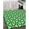 thumbnail image 3 of Ahgly Tapis d'Intérieur Lavable en Machine Carré Vert Émeraude Profond, 5 Pieds Carré, 3 of 7