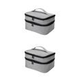 thumbnail image 4 of Redempat Sacs de Rangement pour Vernis à Ongles en Polyester pour Usage Quotidien, Robustes et Durables, Gris Clair, 2 Ensembles, 4 of 6