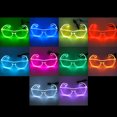 thumbnail image 4 of Yeacher LED Glasses 10 Colors Optional Light Up El Wire Neon Rave Glasses Twinkle Glowing, 4 of 6