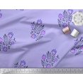 thumbnail image 3 of Soimoi Poly Georgette Fabric Leaves & Floral Block Print Fabric by Yard 52 Inch Wide, 3 of 3
