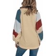 thumbnail image 2 of Womens Plus Size Tops Casual Long Sleeve Crew Neck Striped Loose Fit Tunic Tops, 2 of 6
