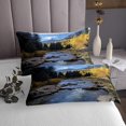 thumbnail image 3 of Erosebridal Nature Scenery Coverlet Set King, Stone Lake Bedding Set, Rustic Farmhouse Decor 3pcs, 3 of 5