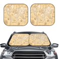 thumbnail image 2 of Kdxio Pare-Soleil Imprimé Carte du Monde 2 Pcs Pare-Brise avant - Pare-Soleil Pliables pour Vitre avant de Voiture pour la Plupart des Berlines VUS Camions - Grand, 2 of 6