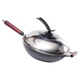 thumbnail image 4 of simhoa Household Cooking Wok with Lid, Non Stick Pan Cast Iron Cookware Skillet Wok Pan 30cm, 4 of 8