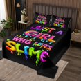 thumbnail image 2 of Erosebridal Colorful Splash Coverlet Set Queen, Graffiti Bedding Set, Teens Childs, 2 of 5
