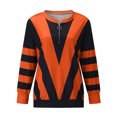 thumbnail image 1 of Ketyyh-chn99 Chandail pour Femmes Mode Tendance Ample Mignon T-Shirt à Manches Longues Col Rond pour Femmes Orange,P, 1 of 4