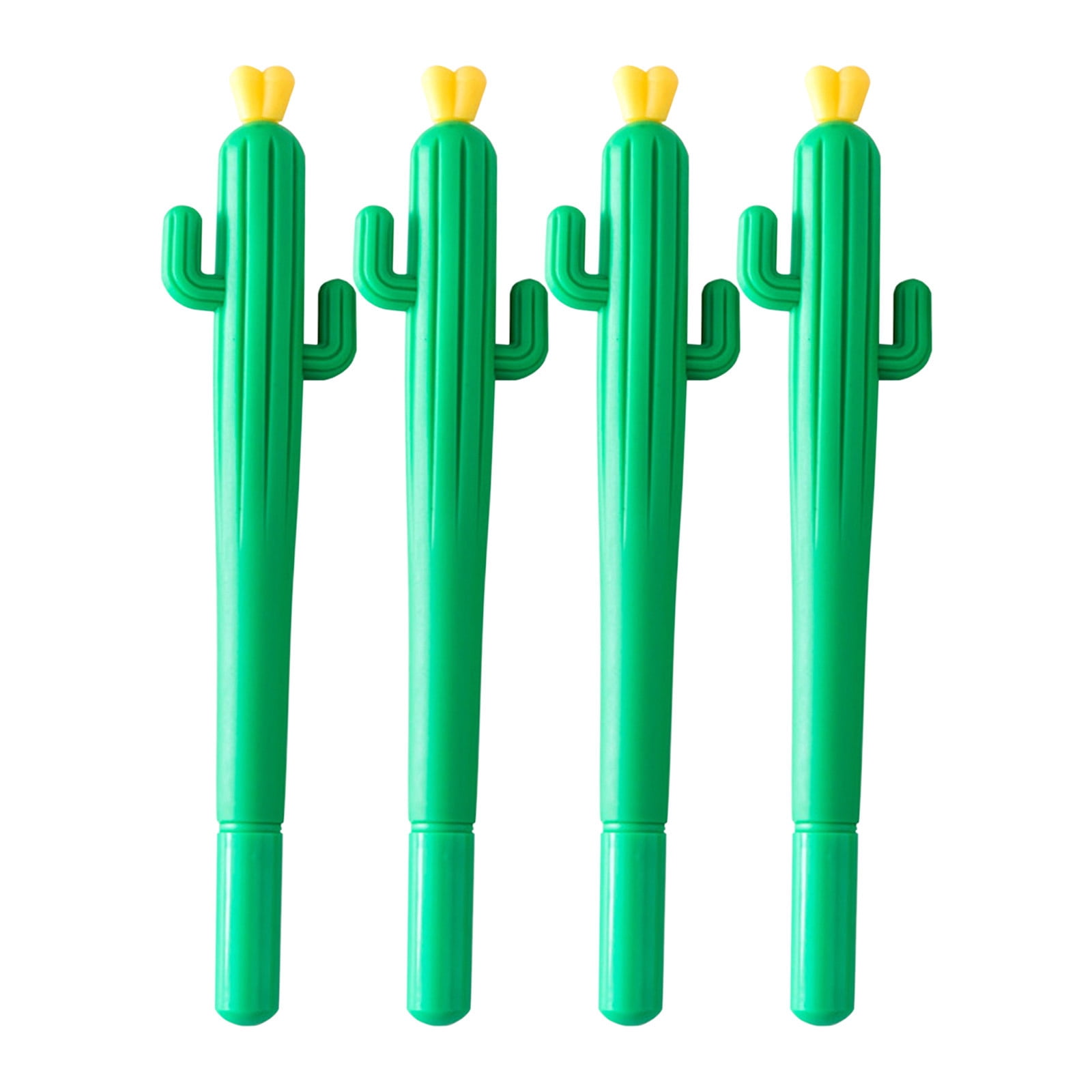 4PC Cactus Shaped Pens 0.5mm Black Gel Ink Comfortable Writing For School Supplies Office Home 12ml, Czzoypi 4PC Cactus Shaped Pens 0.5mm