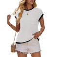 thumbnail image 3 of T-shirts à Manches Courtes pour Femmes Blanc TG, 3 of 7