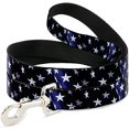 thumbnail image 1 of Dog Leash American Flag Vivid Stars Blue White 6 Feet Long 1.5 Inch Wide, 1 of 6