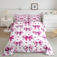 thumbnail image 1 of Erosebridal Girly Bow Bedding Full Comforter Set, Colorful Flower Down Comforter, Cartoon Theme Decor, Reversible 3 Pieces, 1 of 7
