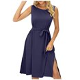 thumbnail image 1 of Birdeem Robe Débardeur Décontractée Sans Manches pour Femmes Printemps/été, Unie, Ample, à Col Rond, 1 of 8