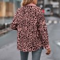 thumbnail image 4 of PEZHADA Womens Shacket Jacket New Leopard Print Button Long Sleeve Jacket Shirt Coat with Pocket Pink, 4 of 6