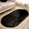 thumbnail image 1 of Agiferg Super Soft Faux Sheepskin Area Rugs For Bedroom Floor Shaggy Plush Carpet Faux Rug Bedside Rugs, 1 of 2