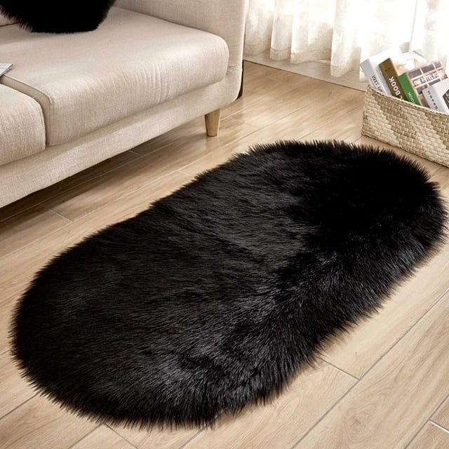 Agiferg Super Soft Faux Sheepskin Area Rugs For Bedroom Floor Shaggy Plush Carpet Faux Rug Bedside Rugs