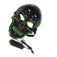 thumbnail image 3 of Bouclier Facial Halloween Effrayant, Garde Intégrale, Tête de Squelette Lumineuse à DEL, Accessoire de Cosplay pour Fête, Vert Fluorescent, 3 of 6