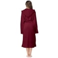 thumbnail image 3 of Jindong Plush Robes for Women Women Hooded Fleece Bathrobe Lightweight Soft Plush Long Flannel Sleepwear Fleece Hooded Bathrobe Plush Long Robe Womens Robes, 3 of 9