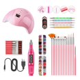 thumbnail image 4 of HILABEE 12 Pack Nail Dryer Light Polisher Crystals Brushes Nail File Striping Tapes Kit, 4 of 9