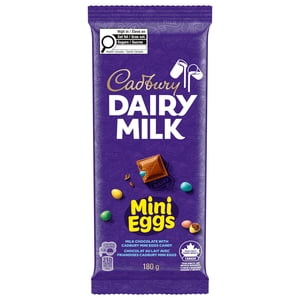 CADBURY DAIRY MILK Milk Chocolate Bar with Mini Eggs  Candy, CADBURY DAIRY MILK Milk Chocolate with CADBURY Mini Eggs, 180 g
