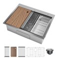 thumbnail image 2 of GloryStar Top Mount Single Bowl Kitchen Sink, Drop-In Stainless Steel Design, 2 of 8