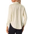 thumbnail image 3 of INSPIRE CHIC Chemise Décontractée de Bureau pour Femme à Boutons, Imprimé Léopard, Champagne L, 3 of 5