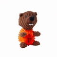 thumbnail image 3 of One Paw, Beaver Plush Rubber Dog Toy with Treat Dispenser, 9 inches, 3 of 6