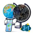 thumbnail image 2 of SJSMARTGLOBE Interactive 10" Globe for Children with Stand (DIY) - App-Compatible, 400 Wonders, 1000+ Facts, LED Constellations, STEM Globe, World Lamp & Earth Decor, 2 of 4