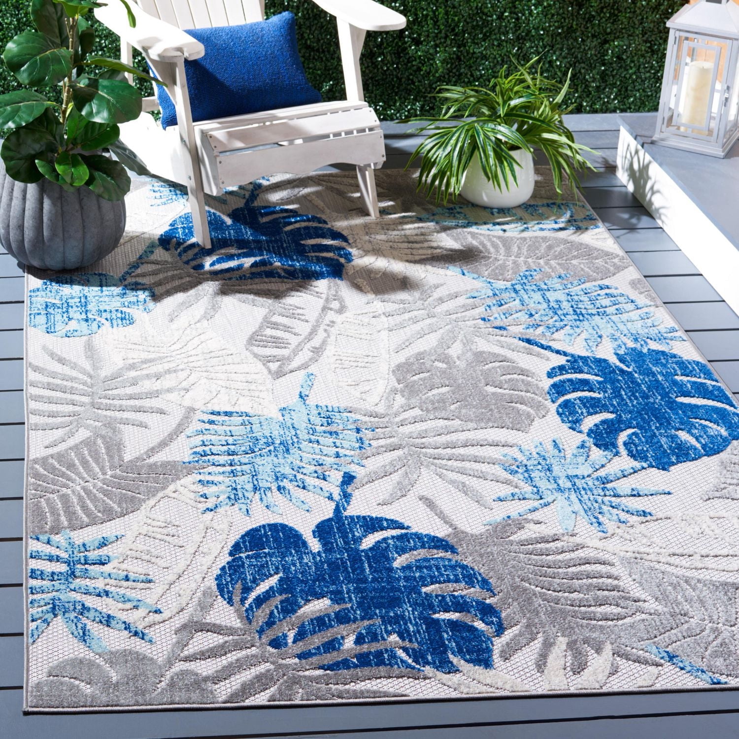 SAFAVIEH Cabana Kuzman Floral Outdoor Area Rug