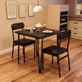 thumbnail image 4 of 3-Piece Dining Set, Dining Table Set for 2, Square Dining Room Table Set with 2 Upholstered Chairs, 3 Piece Kitchen Table Set for Home, Dinette, Breakfast Nook, Farmhouse, Small Space, 4 of 9