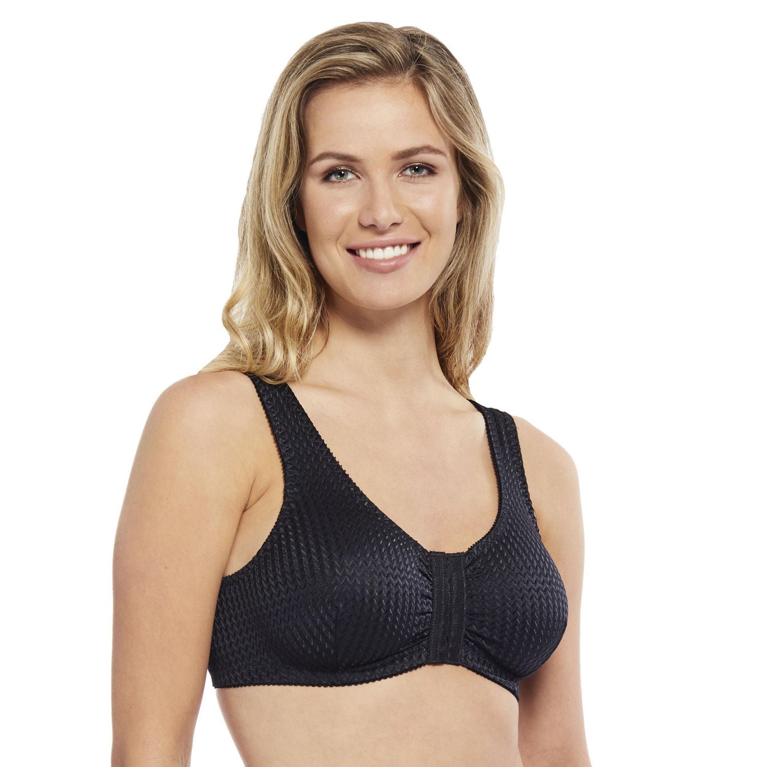 Carole Martin Wire-Free Front Closure Full-Freedom Comfort Bra For Women With Expandable Cups