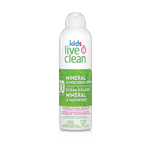 Live Clean Kids Mineral Sunscreen Spray SPF 30
