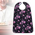 thumbnail image 2 of Adult Bibs for Eating/ Washable Water Polyester Full Protection Reusable Black, 2 of 8