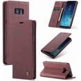 thumbnail image 1 of KOMI Wallet Case for Samsung Galaxy S8 Plus, Premium PU Leather Case Vintage Matte Wallet Flip Cover [Card Slots] [Magnetic Closure] Stand Function Folio Shockproof Full Protection Red, 1 of 5