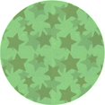thumbnail image 1 of Ahgly Company Machine Washable Indoor Square Transitional Green Area Rugs, 3' Square, 1 of 7