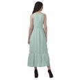 thumbnail image 4 of Moomaya Robe Maxi Sans Manches à Col Licou Imprimée avec Fente avant Robe d'Été pour Femme, 4 of 4