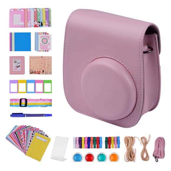 Riwcyla 12,in,1 Instant Accessories Bundle Kit Compatible with Fujifilm Instax 11 Including Bag/ StrapPhoto AlbumPhoto ClipsPhoto FrameHanging StringStickersPenFilters