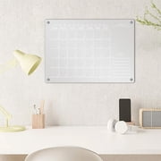Fufafayo Erasable Acrylic Weekly Plan Board, Hanging Lanyard Message Board Monthly Plan Memo Board, Magnetic Dry Erase Note Board for Kitchen Office Home Study Organization