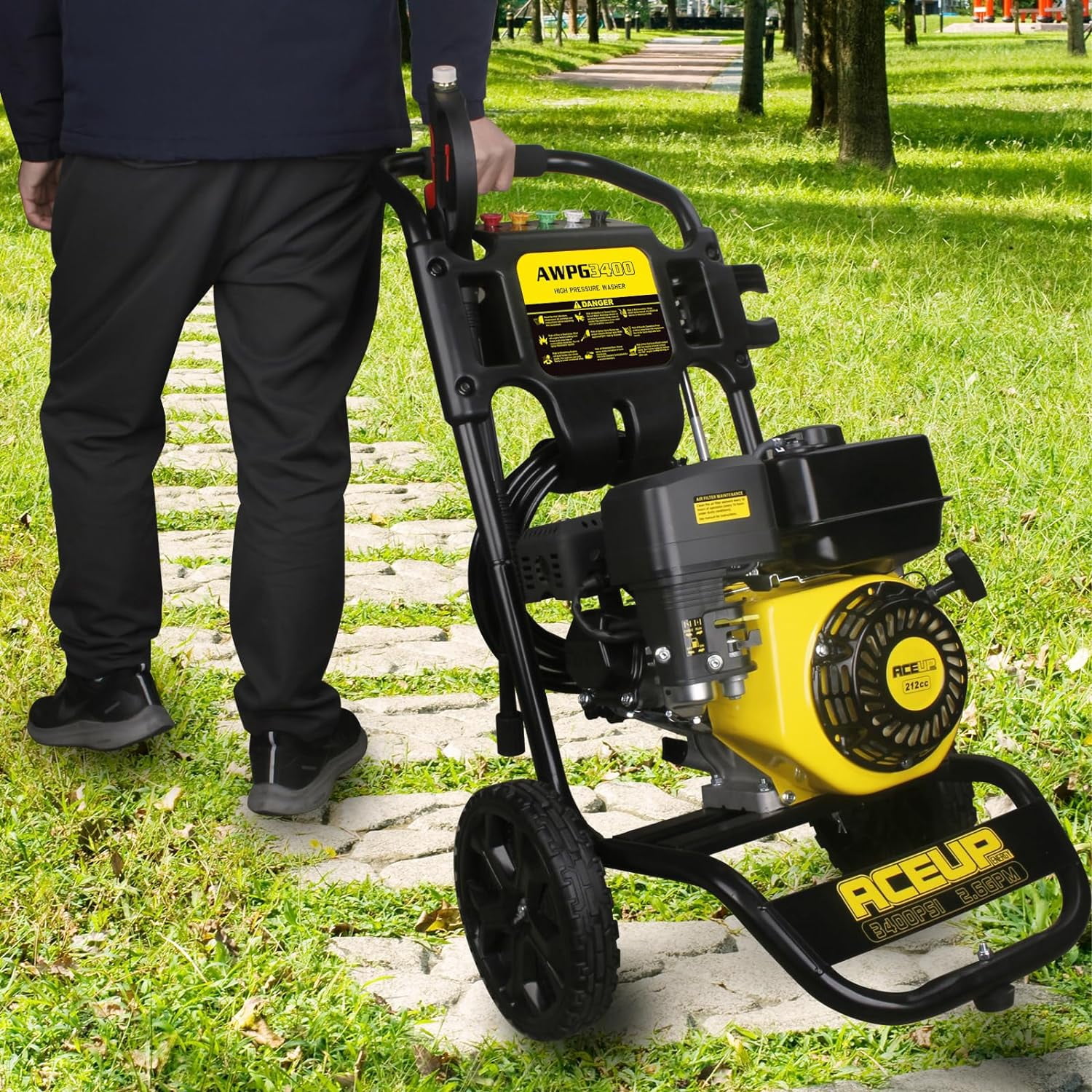 Aceup Energy 3400 PSI at 2.6 GPM Gas Pressure Washer, 212CC, EPA