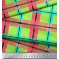 thumbnail image 2 of Soimoi Viscose Chiffon Fabric Check Check Print Sewing Fabric Yard 42 Inch Wide, 2 of 4