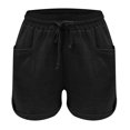 thumbnail image 5 of Womens Plus Size Shorts Tie Dye Boho Ruffle Short Pant Slacks Elastic Waisted Summer Vacation Wide Leg Pants Short, 5 of 5