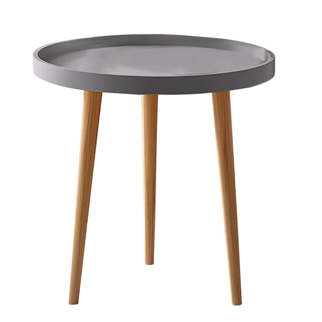 Rbaofujie Nordic Small Round Table Coffee Table Sofa Side Table Balcony Bedroom Rental Room Living Room Circular Small Coffee Table