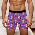 thumbnail image 4 of KHONTS Customized Men's Boxers - Personalized Gifts for Boyfriend - Custom Underwear Purple L, 4 of 8