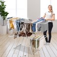 thumbnail image 3 of Patiojoy Folding Clothes Drying Rack 2-Layer Portable Dryer with Height Adjustable Wings for Outdoor Indoor Use, 3 of 7