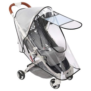 Bouclier Anti-Météo pour Poussette, Housse de Pluie pour Poussette de Bébé, Accessoire pour Poussette, avec Écran pour les Yeux Clairs, pour l'Extérieur