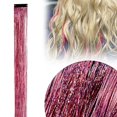 thumbnail image 5 of Jkkant 20 Inch Glitter Hair Tinsel, Clip In Synthetic Extensions Kit for Party & Festival Hair, 5 of 5