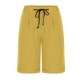 thumbnail image 3 of Plebaso Shorts Décontractés pour Femmes Longueur Genou, Shorts à Cordon, Shorts Roulés, Shorts Simples Légers à Enfiler, 3 of 6